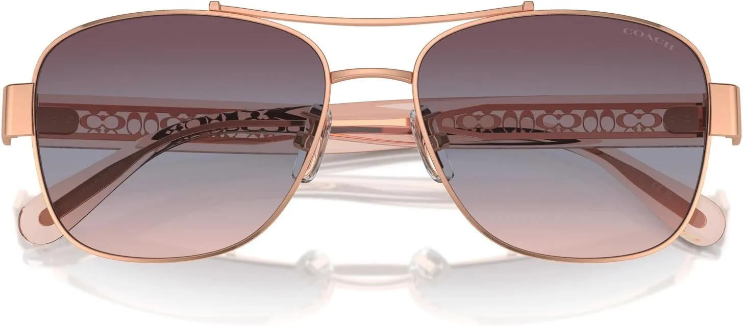 COACH Women's Hc7161 Aviator Sunglasses