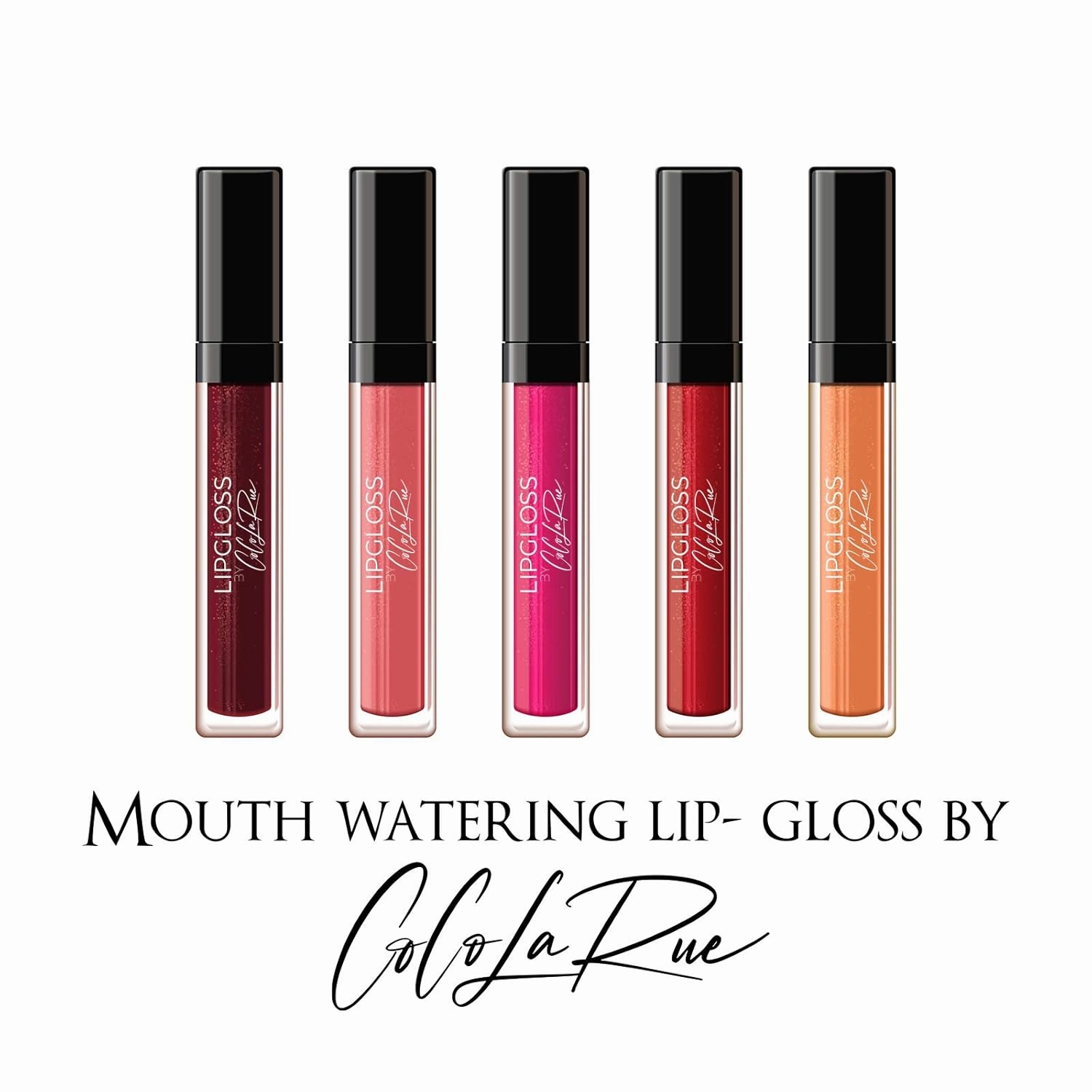 CoCo La Rue Shiny Long Stay Non-Sticky Lip Gloss CoCoLicious Vitamin Oil Enriched Lip Gloss for Women and Girls Sensation Lip Gloss for Rejuvenating Magic (CLR G144 Pink Rocks)