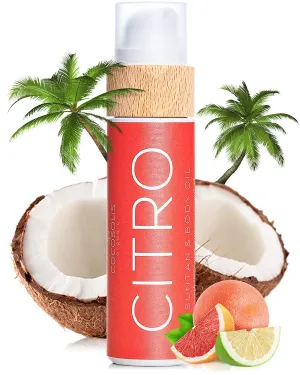 COCOSOLIS CITRO Tanning accelerator - organic tanning oil with vitamin E & citrus scent for a quick, intensive tan - tanning enhancer for a rich chocolate tan - nourishing body lotion