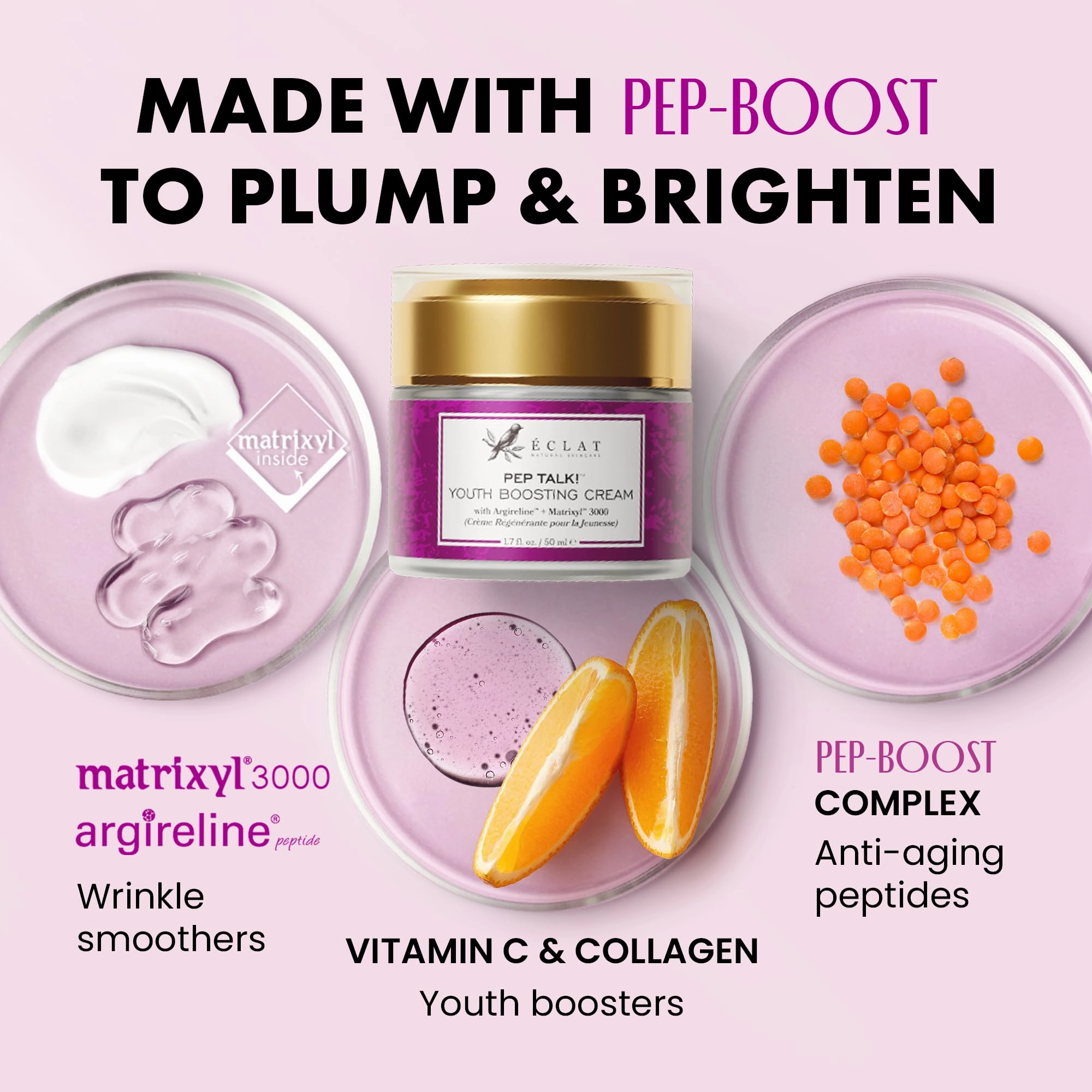 Collagen Anti Aging Face Cream with Patented Matrixyl-3000 & Argireline - 5x More Powerful w/ Pep-Boost Peptide Complex   10 Antioxidants - Facial Wrinkle Day/Night Cream Face Moisturizer for Women
