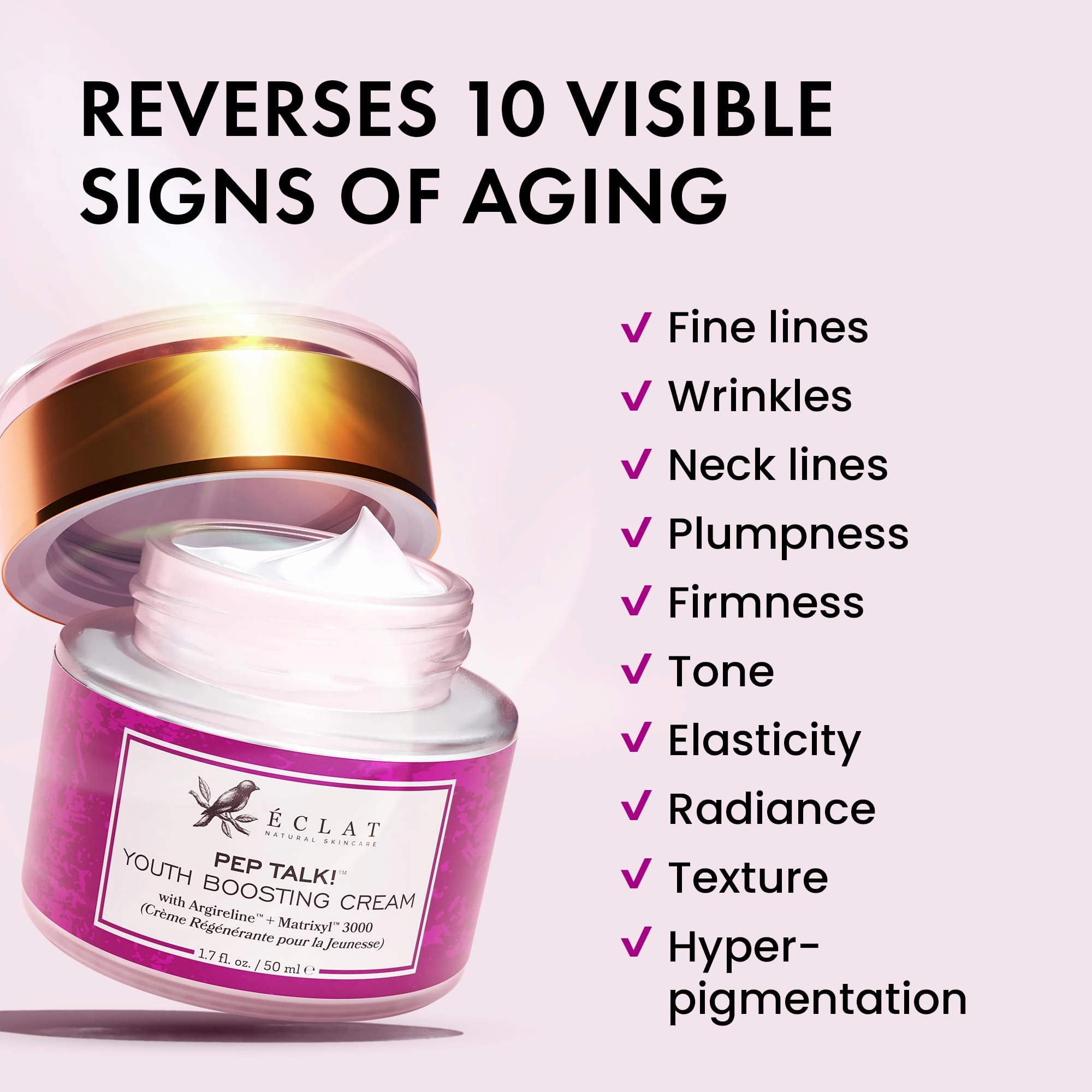 Collagen Anti Aging Face Cream with Patented Matrixyl-3000 & Argireline - 5x More Powerful w/ Pep-Boost Peptide Complex   10 Antioxidants - Facial Wrinkle Day/Night Cream Face Moisturizer for Women