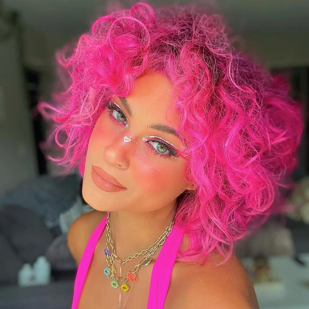 Color Pigment Refresher Mask, Semi Permanent Hair Color Depositing Conditioner, 8.5 Oz Vibrant Pink