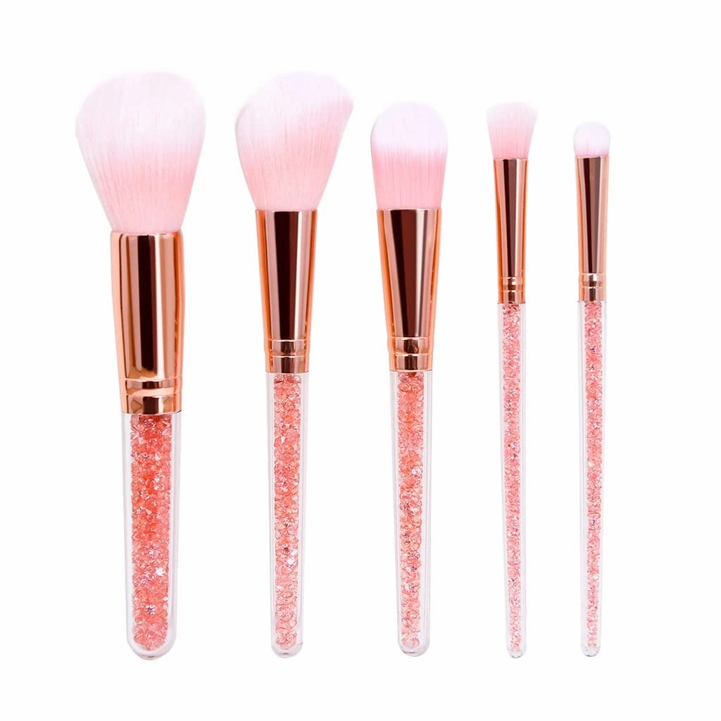 Colorful Makeup Brush Set Glitter Shinny Crystal Foundation Blending Power Cosmetic Beauty Make Up Tool
