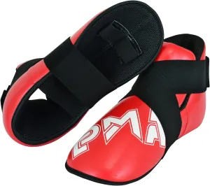Competition Vinyl Semi Contact Glossy Red Sparring Boots - NEW