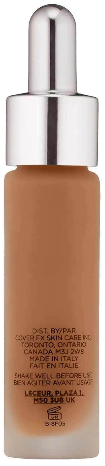 COVER FX Custom Cover Drops, Multi-Use Shade-Adjusting Liquid Foundation and Concealer Makeup, Vegan & Cruelty-Free Lightweight Skin Enhancer, 0.25 Fl Oz, N Deep 2