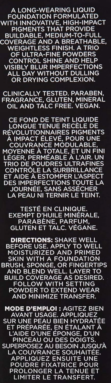 Cover FX Power Play Foundation: Full Coverage, Waterproof, Sweat-proof and Transfer-Proof Liquid Foundation For All Skin Types G80, 1.18 fl. oz.