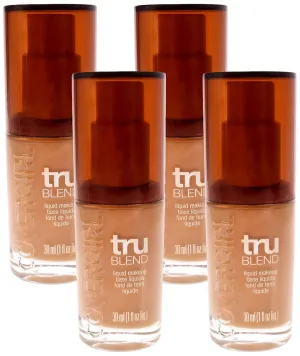 COVERGIRL truBlend Liquid Foundation Makeup Tawny D5, 1 oz (packaging may vary) (Pack of 4)