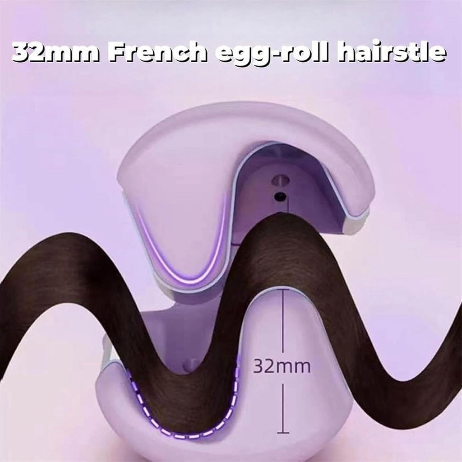 Curluxe French Curls Iron – Create Frizz-Free Waves & Curls in Fast Seconds, Adjustable Temp, for Luster Hair, Travel-Friendly Curling Iron