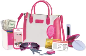 Darice Play Purse for Little Girls, Toddler Purse with Accessories, Fashion Girl Toys, Toy Purse, Handbag, Toy Phone, Pretend Play Makeup, Wallet, & More, Toddler Purses 3 Year Old and Up