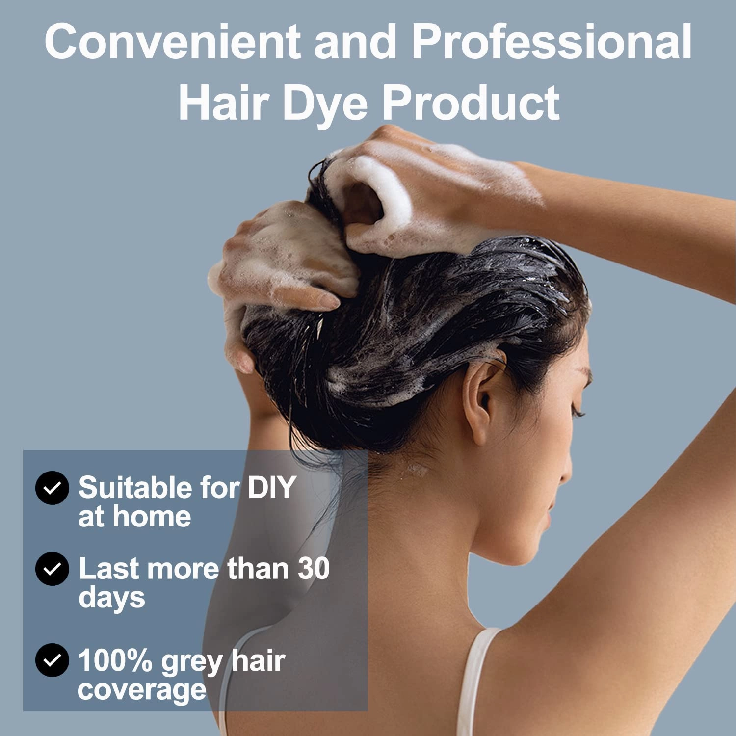 Dark Wine Red Hair Dye, Hair Dye Shampoo for Women & Men, Color Shampoo Hair Dye, Shampoo Para Pintar El Cabello 16.9 Fl Oz, Safe and Natural Champu Para Canas (Dark Wine Red)