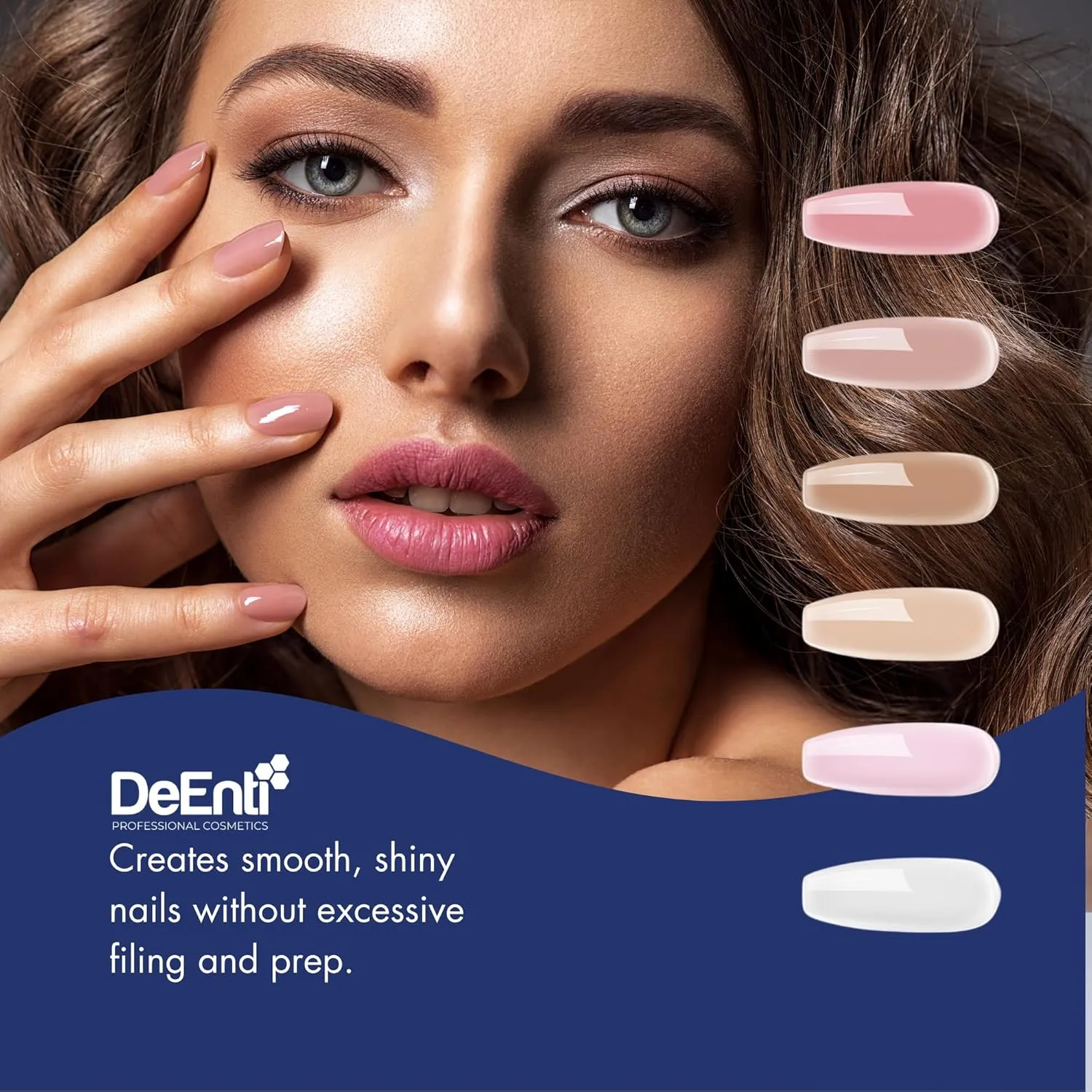 DeEnti Acrylic Nail Powder, 2oz Dark Pink Acrylic Powder Dip for Nails, Long Lasting Salon Quality, Bubble Free Professional Manicures, Fake Nails, Carving & Extensions