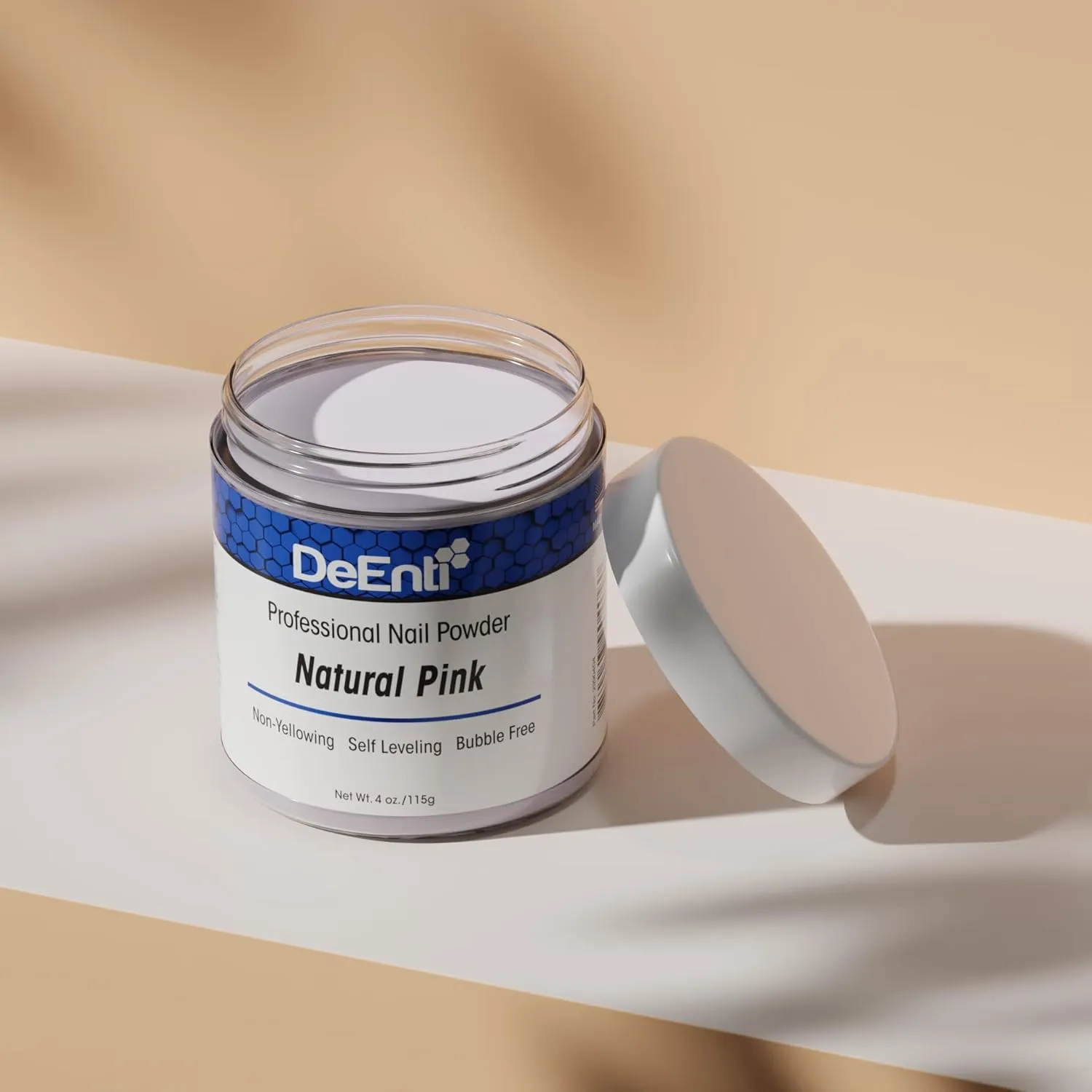 DeEnti Acrylic Nail Powder, 4oz Natural Pink Acrylic Powder Dip for Nails, Long Lasting Salon Quality, Bubble Free Professional Manicures, Fake Nails, Carving & Extensions