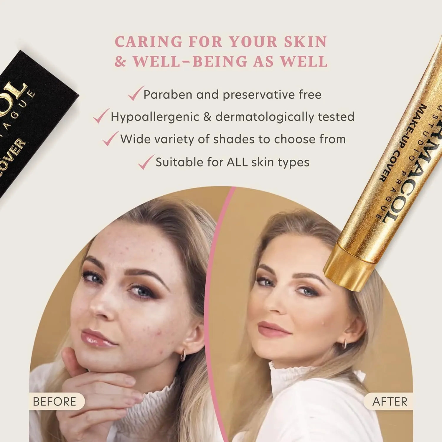 Dermacol - Full Coverage Foundation, Liquid Makeup Matte Foundation with SPF 30, Waterproof Foundation for Oily Skin, Acne, & Under Eye Bags, Long-Lasting Makeup Products, 30g, Shade 221