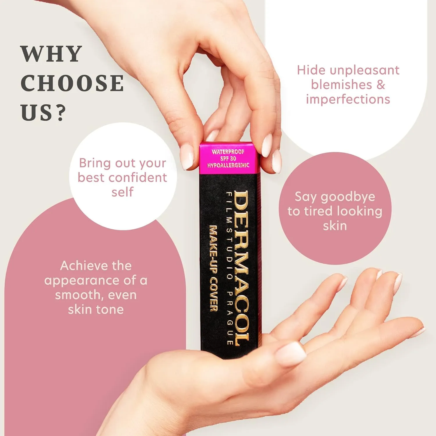 Dermacol - Full Coverage Foundation, Liquid Makeup Matte Foundation with SPF 30, Waterproof Foundation for Oily Skin, Acne, & Under Eye Bags, Long-Lasting Makeup Products, 30g, Shade 221