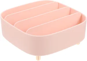 Desktop Makeup Organizer Capacity Eyeshadow Storage Box with Dividers Compact Design for Cosmetics Office Supplies and Bathroom Use