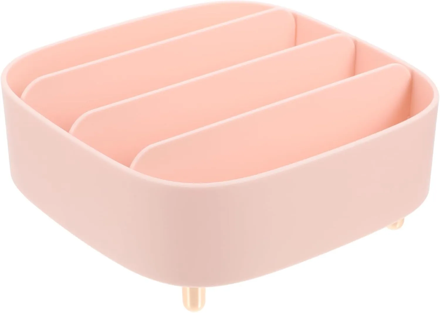 Desktop Makeup Organizer Capacity Eyeshadow Storage Box with Dividers Compact Design for Cosmetics Office Supplies and Bathroom Use