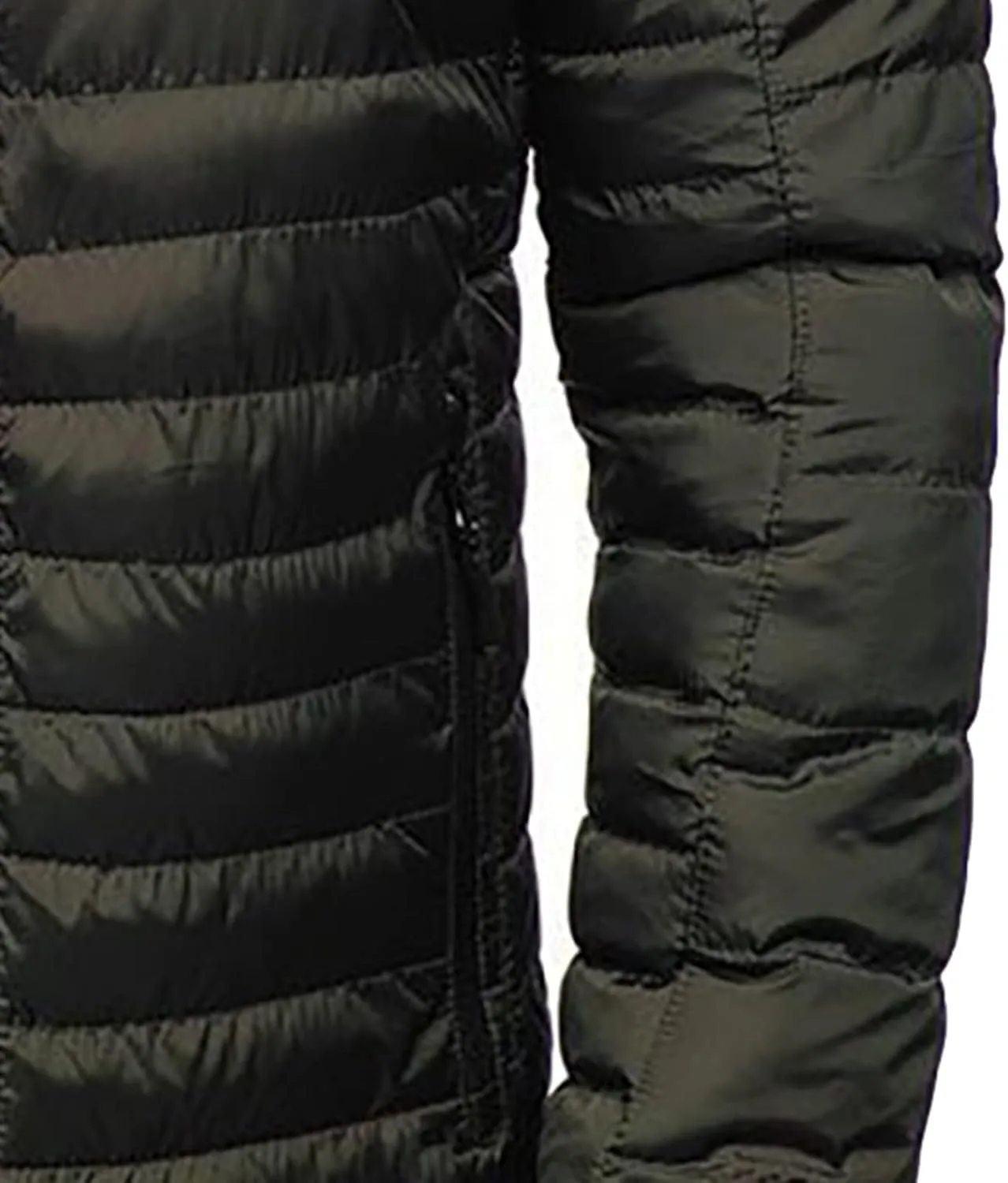 Dgoopd Men's Packable Puffer Jacket Detachable Hood Lightweight Winter Jacket Down Bubble Coat Winter Quilted Padded Jacket
