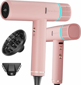 Diffuser Hair Dryers for Women, Professional High Speed Portable Ionic Hair Blow Dryer with Diffuser, 3 Temps/2 Speeds, 6.56 Ft Cord, Best for Straight & Wavy Hair, for Home Travel, Pink