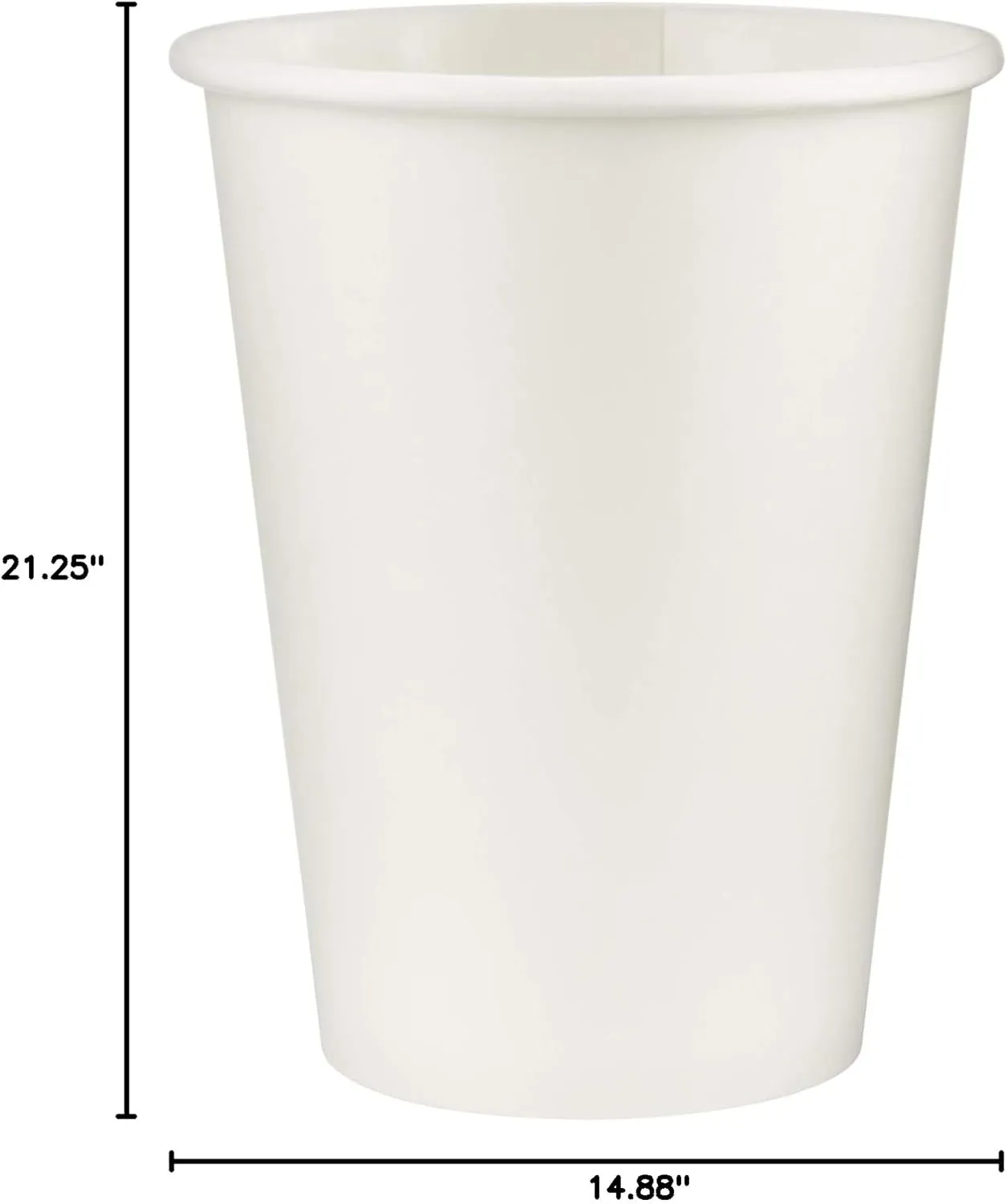 Dixie 12 oz Paper Coffee Cups By GP PRO, White, 1000 Count (50 Disposable Cups Per Sleeve, 20 Sleeves Per Case), 2342W