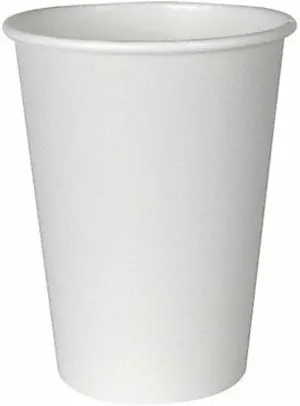 Dixie 12 oz Paper Coffee Cups By GP PRO, White, 1000 Count (50 Disposable Cups Per Sleeve, 20 Sleeves Per Case), 2342W