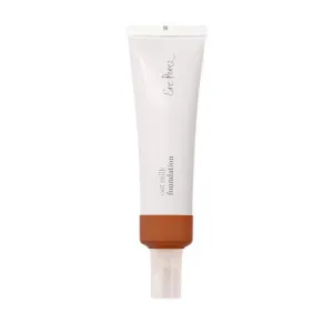 Ere Perez - Natural Oat Milk Liquid Foundation | Breathable, Buildable, Med-Full Coverage, Dewy | Peach Extract, Vit. E | Vegan, Cruelty-Free, Clean Beauty (Mocha | gold-dark neutral, 1fl oz | 30ml)