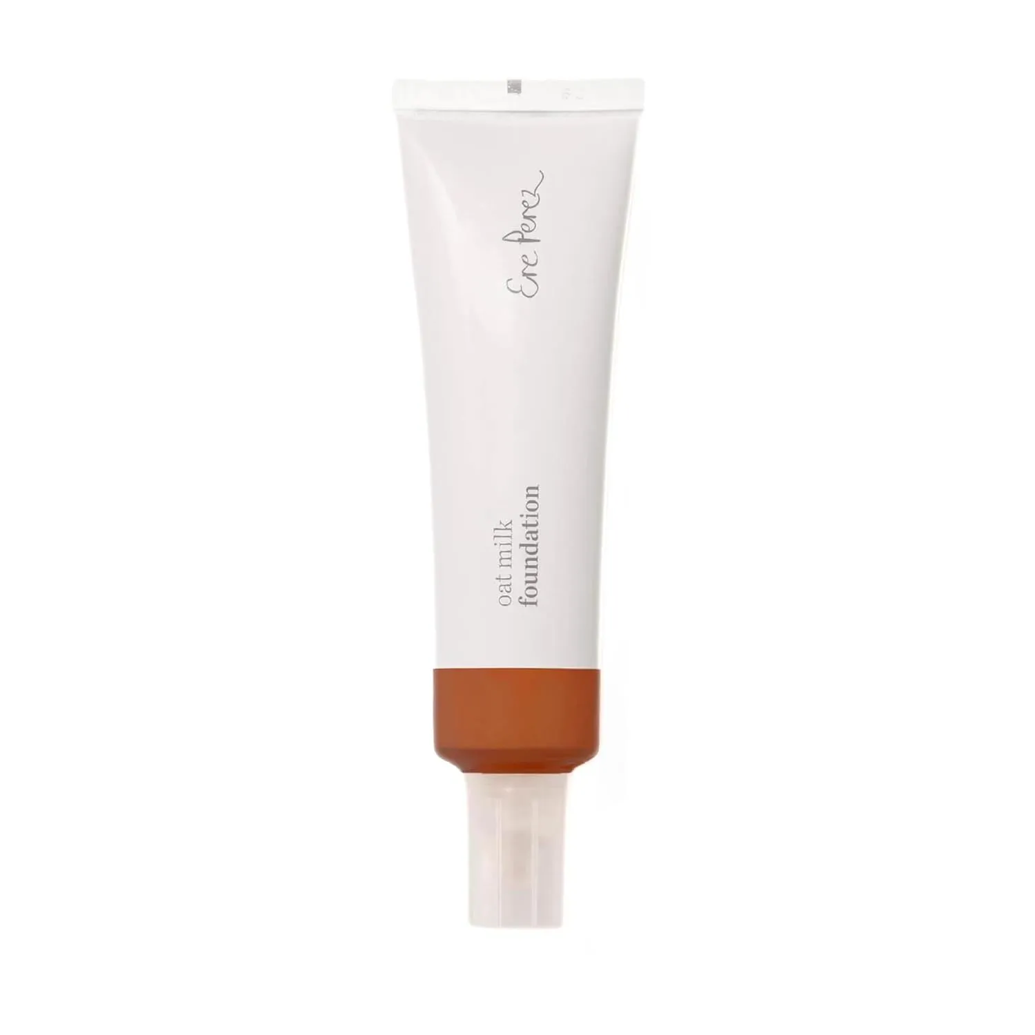 Ere Perez - Natural Oat Milk Liquid Foundation | Breathable, Buildable, Med-Full Coverage, Dewy | Peach Extract, Vit. E | Vegan, Cruelty-Free, Clean Beauty (Mocha | gold-dark neutral, 1fl oz | 30ml)