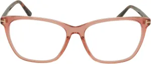 Eyeglasses Tom Ford FT 5762 -B 074 Shiny Transp Coral, Pink Grapefruit Havana,"