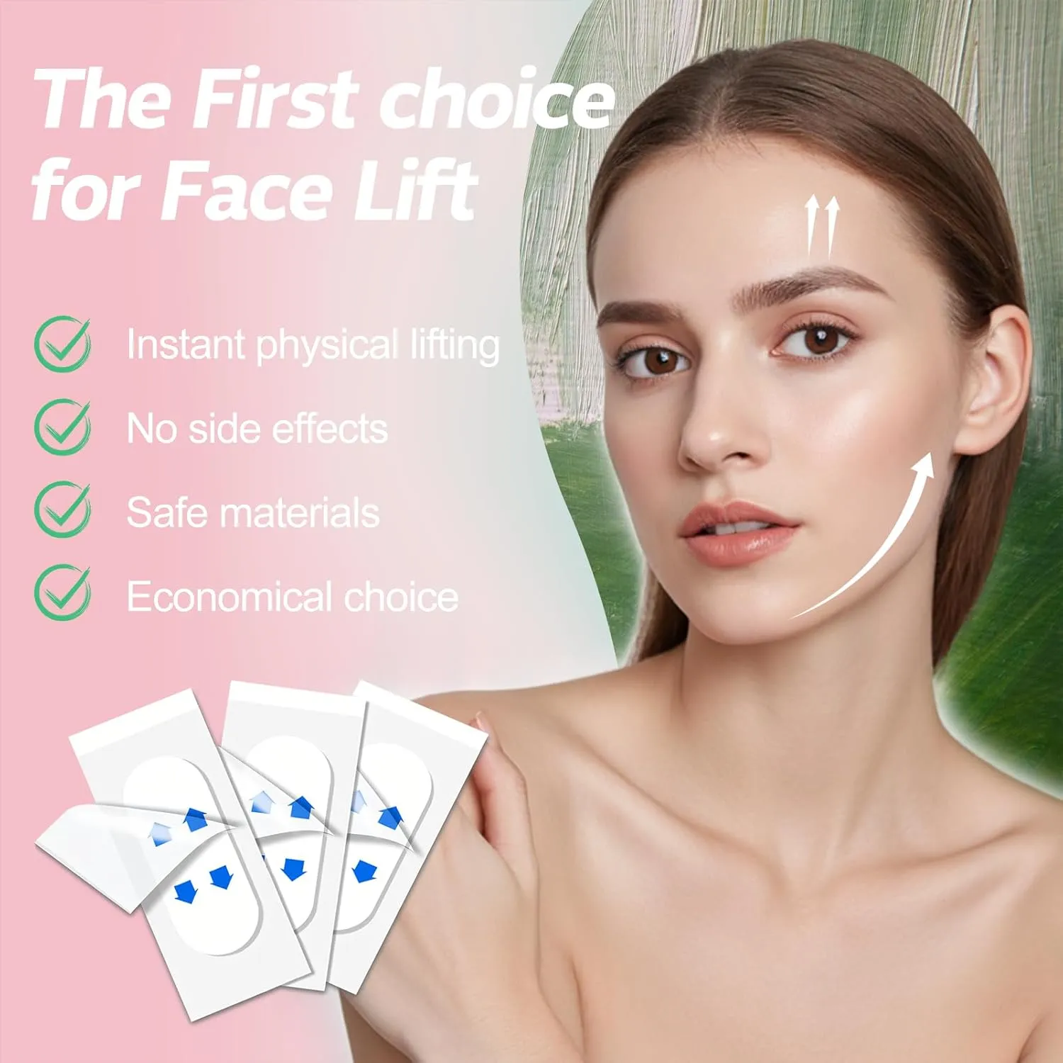 Face Lift Tape, 200PCS Face Tape, Face Lift Tape Invisible, Face Tape Lifting Invisible 8 Hours of Sustained, Perfect Facial Contouring, Visually Create A More Defined Jawline and Cheekbones