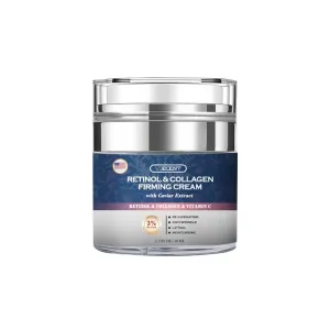 Face Moisturizer Retinol Cream, Anti Aging Neck Firming Cream, Collagen Day & Night Face Creamwith Hyaluronic Acid for Women & Men, 1.7 Fl Oz
