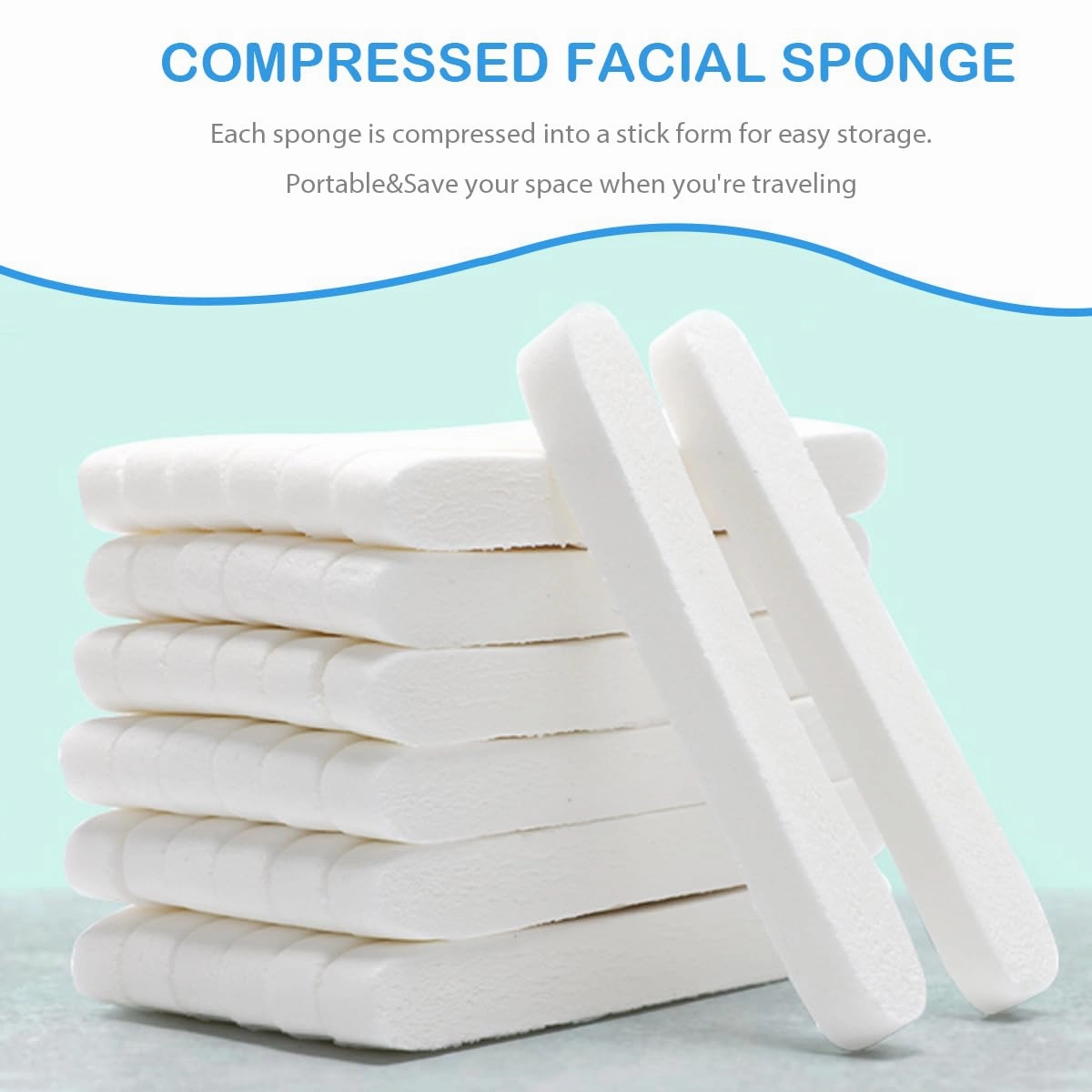 Facial Sponge Compressed,120 Count PVA Professional Makeup Removal Round Face Wash Sponges Spa Pads Exfoliating Cleansing for Women,White