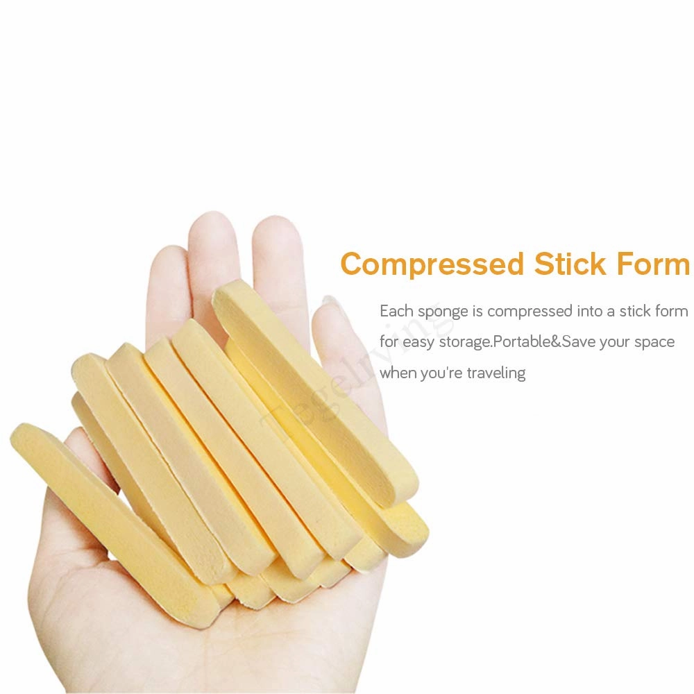 Facial Sponge Compressed,240 Count PVA Professional Makeup Removal Wash Round Face Sponge Pads Exfoliating Cleansing for Women with a Natural Loofah Sponge for Body Washing,Yellow