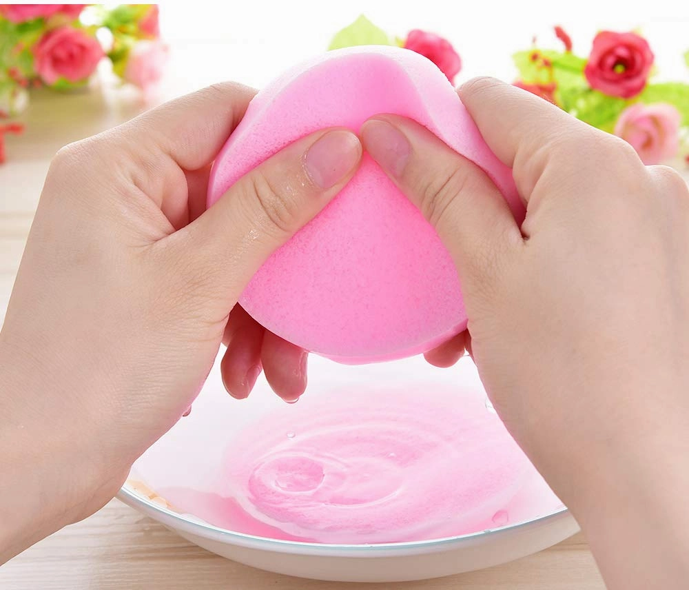 Facial Sponge Compressed,240 Count PVA Professional Makeup Removal Wash Round Face Sponge Spa Pads Exfoliating Cleansing for Women,Pink