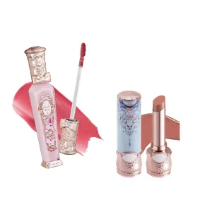 Flower Knows Butterfly Cloud Collar Glossy Lipstick C02 Agarwood   Violet Strawberry Rococo Glitter Lip Gloss G02 Rasberry Booze