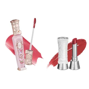 Flower Knows Violet Strawberry Rococo Glitter Lip Gloss G02 Rasberry Booze Swan Ballet Shine Solid Lip Gloss Stick B07 Ballet Dream