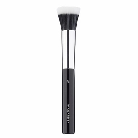 Fluid Foundation Brush 27 - Double Fiber Synthetic Yarn Bristles - Guarantees Precise, Uniform Application of Cream and Liquid - Releases Adequate Product for Neat, Smooth Finish - 1 Pc