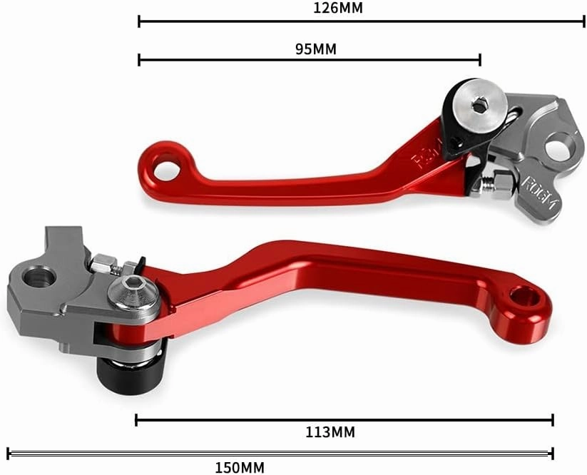 for Yama&ha YZ250F 2001 2002 2003 2004 2005 2006 Motocross Dirt Bike CNC Aluminum Brake Levers Foldable Lever Motorcycle Pivot Lever Motorcycle Hand Levers(G)(Black)