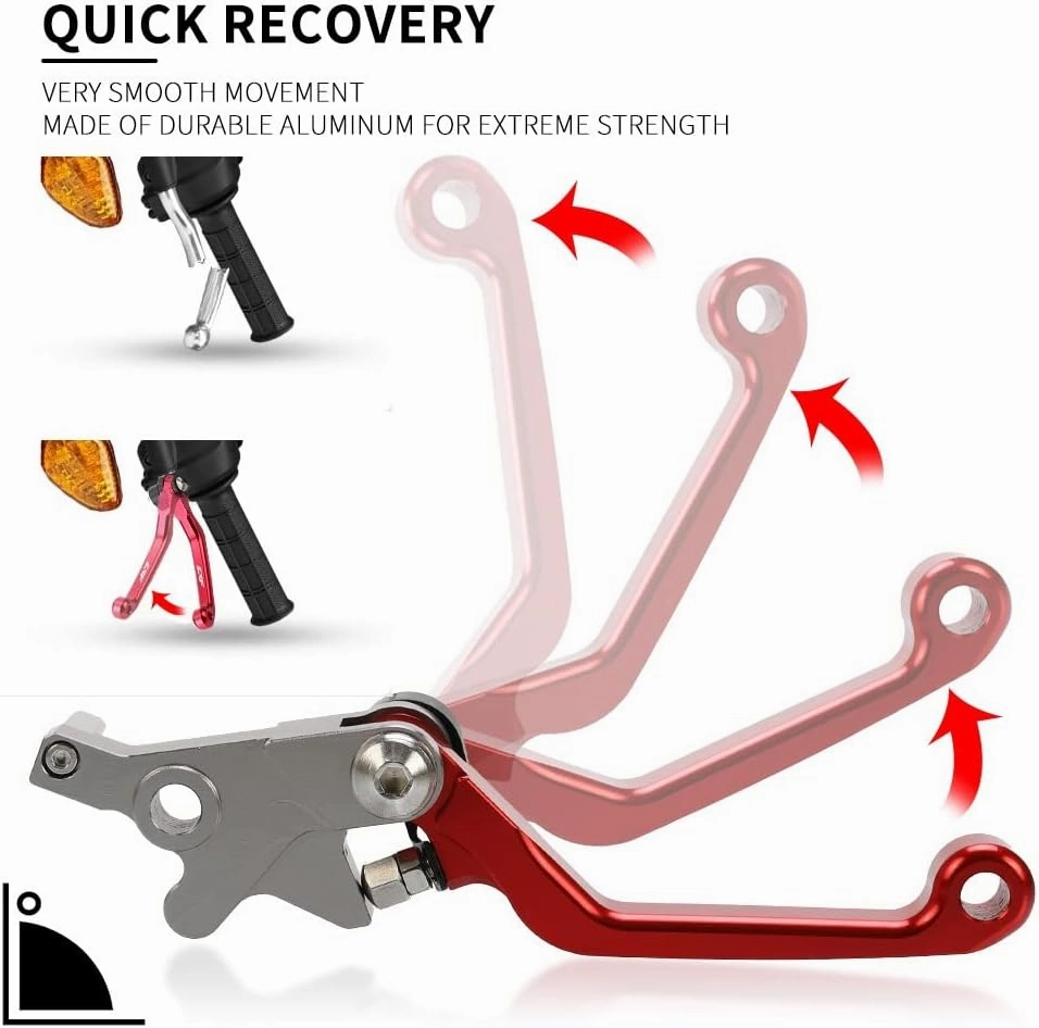 for Yama&ha YZ250F 2001 2002 2003 2004 2005 2006 Motocross Dirt Bike CNC Aluminum Brake Levers Foldable Lever Motorcycle Pivot Lever Motorcycle Hand Levers(G)(Black)
