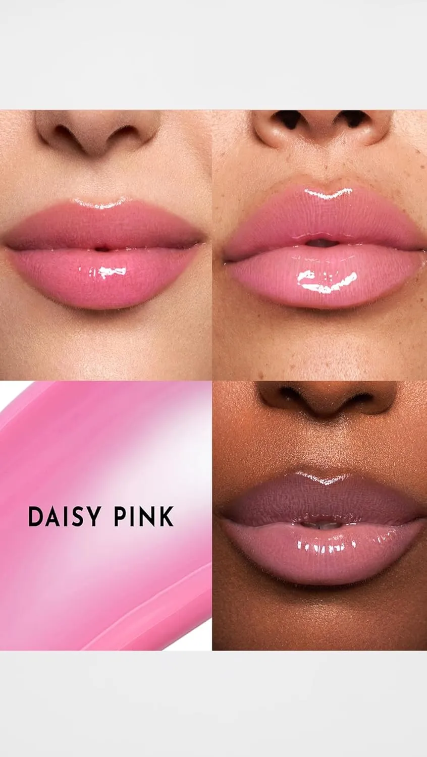 Forget the Filler Lip Plumping Line Smoothing Gloss - Daisy Pink - Premium Volumizing Lip Gloss with Natural Ingredients Designed to Plump, Firm, and Hydrate Lips 0.11 oz