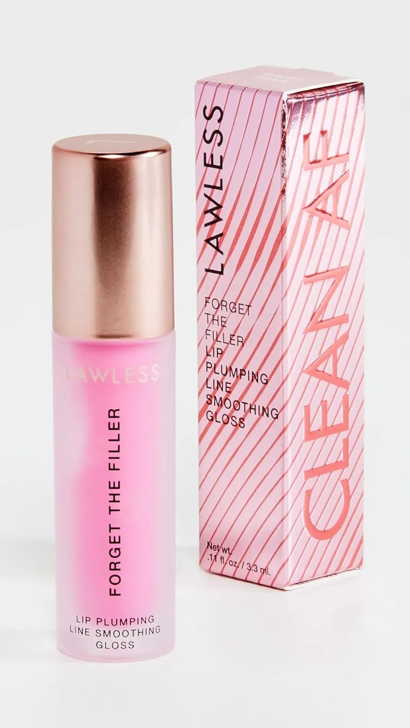 Forget the Filler Lip Plumping Line Smoothing Gloss - Daisy Pink - Premium Volumizing Lip Gloss with Natural Ingredients Designed to Plump, Firm, and Hydrate Lips 0.11 oz