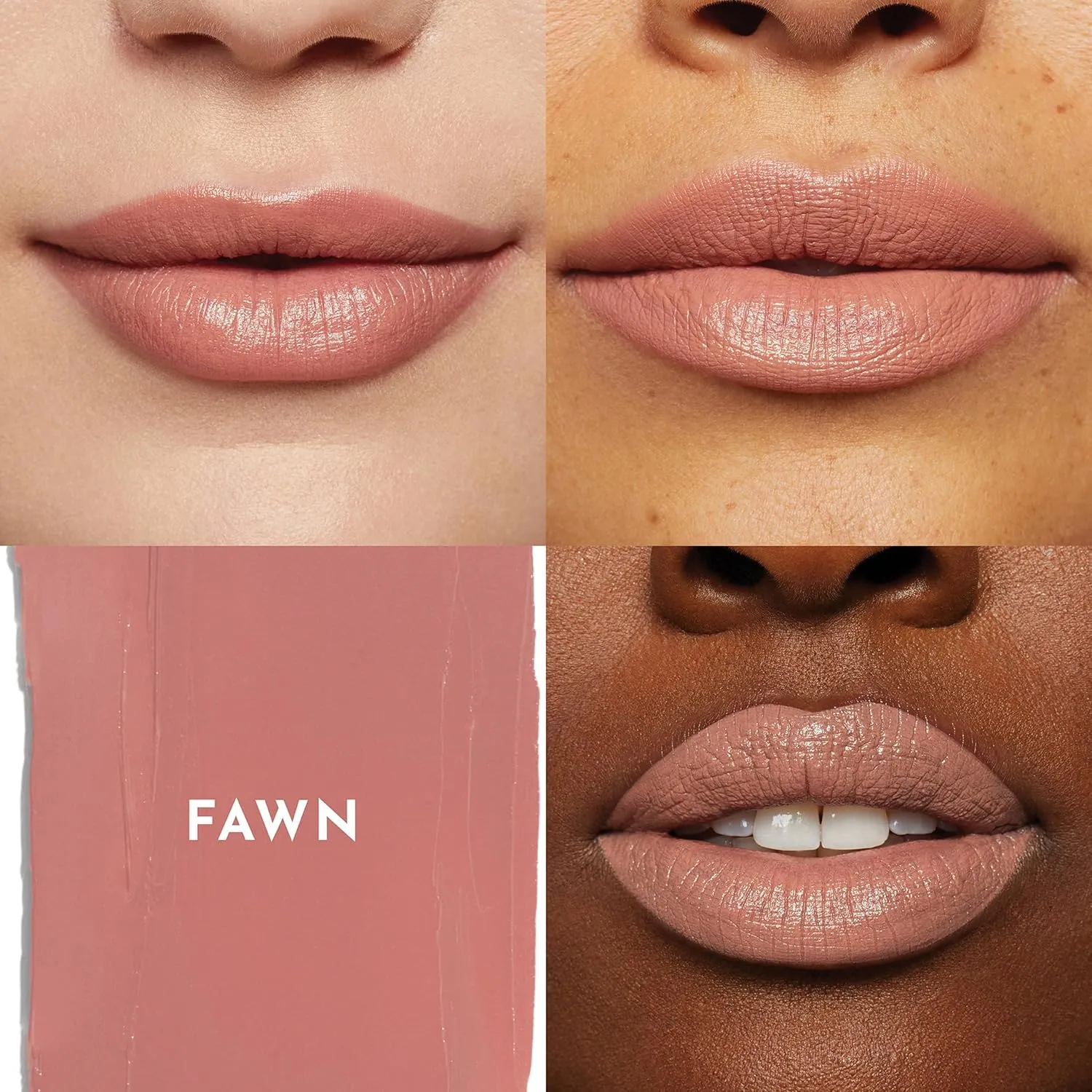 Forget the Filler Lip-Plumping Line-Smoothing Satin Cream Lipstick, Fawn, Pink, 0.1 Ounce