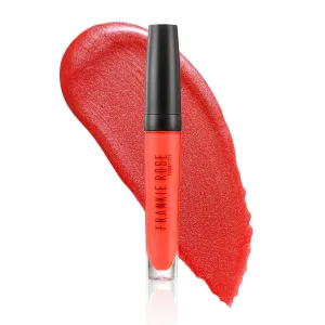 Frankie Rose Cosmetics Lip Gloss | Non-Sticky Formula, Long Lasting Lip Gloss, Bold Pigment & Hydrating Lip Gloss, Tangerine Shimmer Lip Gloss, 20g