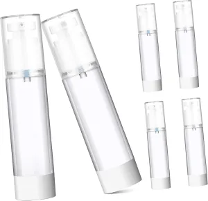 FRCOLOR 6 Pcs Travel Bottles Leak Lotion Bottles Squeeze for Serums Toner Makeup Remover Lightweight Cosmetic Containers for Home Office Gym and Travel