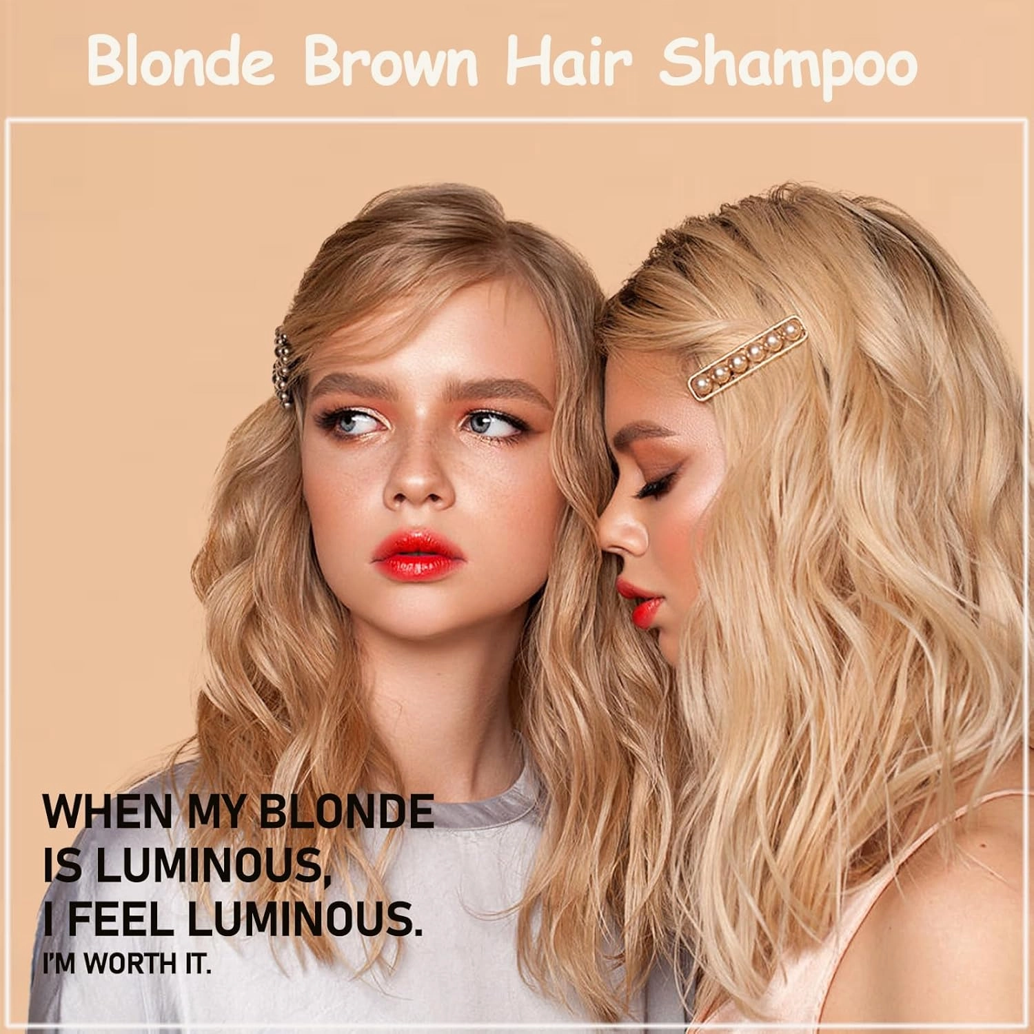 Fvquhvo Blonde Brown Hair Dye Shampoo, Instant Hair Color Shampoo, Shampoo Hair Dye Works in minutes, Blonde Brown Hair Shampoo, Shampoo Para Pintar el Cabello
