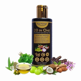 G.r.o.w. M.y. H.a.i.r. 20 in One 100% Ayurvedic Hair Oil to help Hair Growth and Reduced Hair Fall - 200 ml