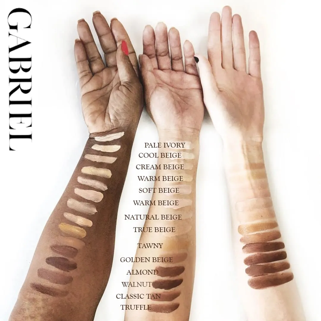 Gabriel Cosmetics Liquid Foundation, Organic Formula- 1 fl oz. (Pale Ivory, 1.0)