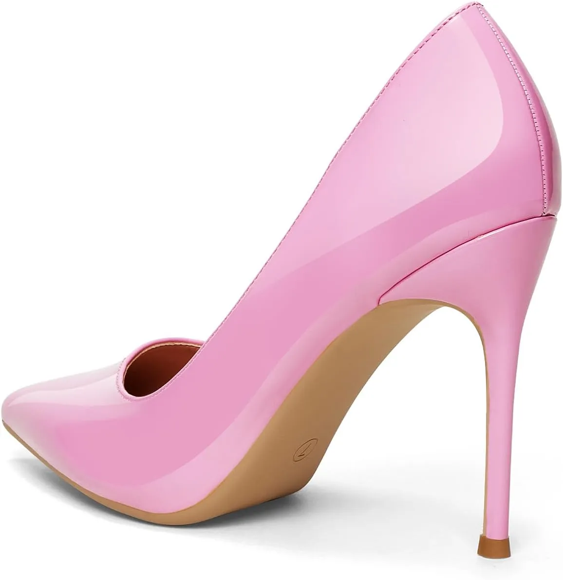 GENSHUO Women's Closed Toe Stiletto High Heels Dress 4 Inch Heeled Pointed Toe Party Homecoming Wedding Pump Shoes
