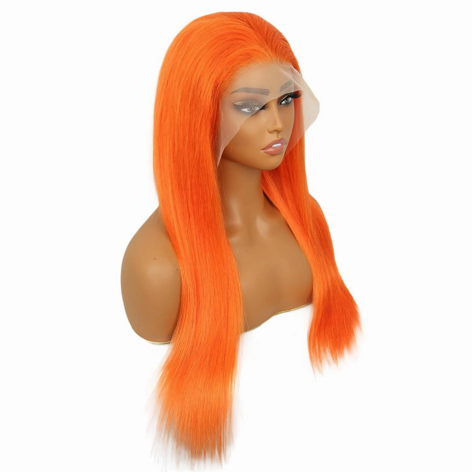 Ginger Orange Lace Front Wigs Human Hair 13x4 Straight 26 inch Colored Wig Human Hair 180% Density HD Transparent Lace Frontal Wig Human Hair Pre Plucked With Baby Hair
