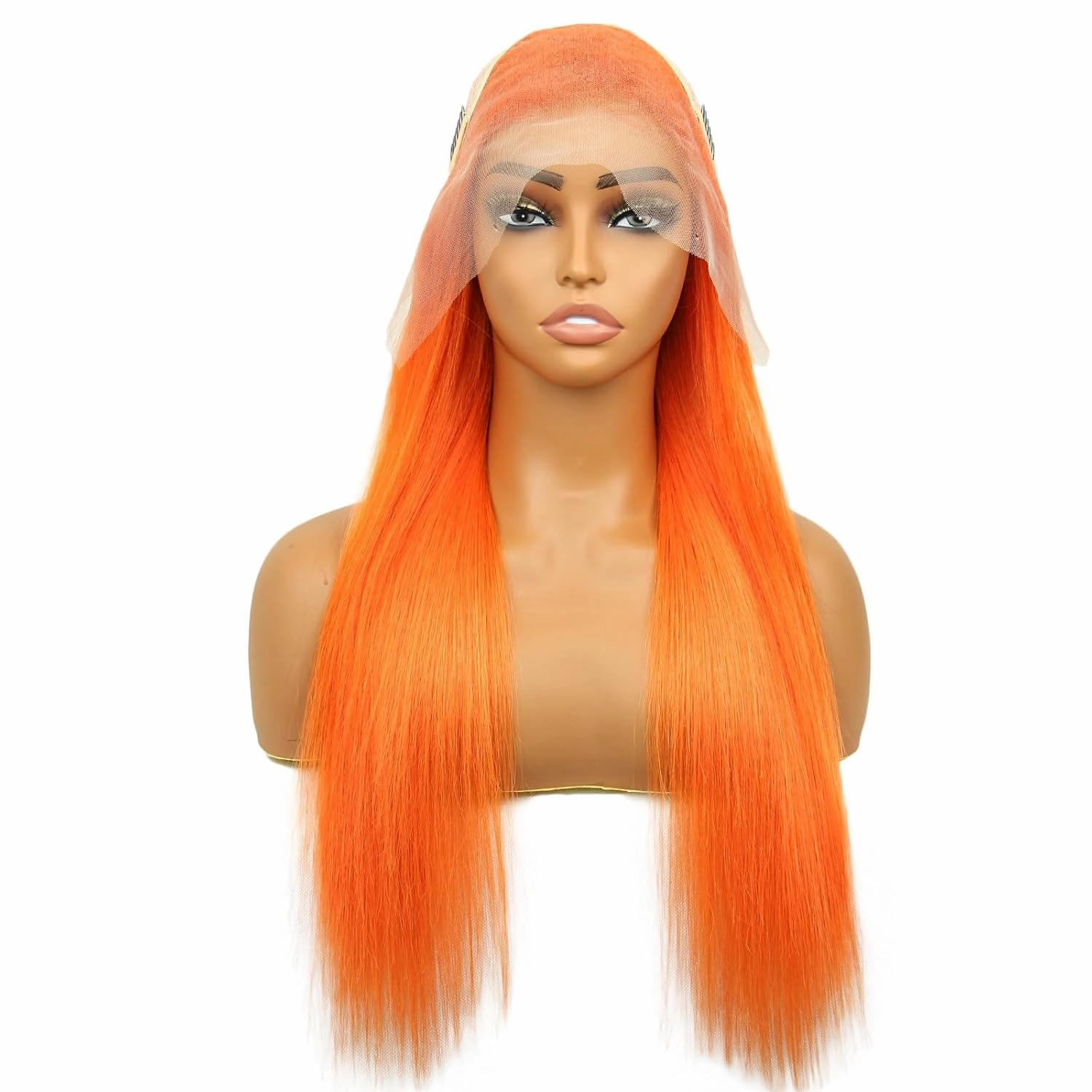 Ginger Orange Lace Front Wigs Human Hair 13x4 Straight 26 inch Colored Wig Human Hair 180% Density HD Transparent Lace Frontal Wig Human Hair Pre Plucked With Baby Hair