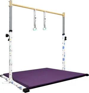 GLANT Gymnastic Kip Bar,Horizontal Bar for Kids Girls Junior,3' to 5' Adjustable Height,Home Gym Equipment,Ideal for Indoor and Home Training,1-4 Levels,300lbs Weight Capacity