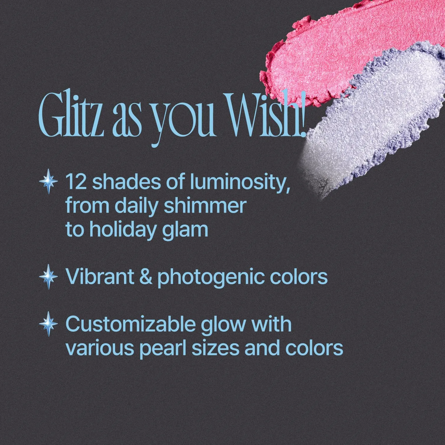 Glitz Stone Highlighter | 12 Vibrant, Photogenic Shades, Long-lasting Glow, Daily Shimmer to Bold Glitter, Inspired by Birthstones – Queen Diamond | 5.9g